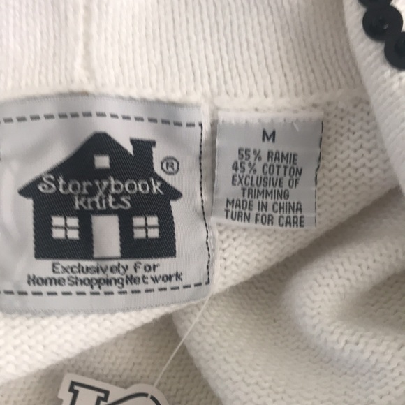 🦋 Storybook Knits black on white sweater M NWT - Picture 8 of 9